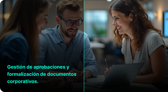 Firma digital de contratos, políticas y documentos corporativos