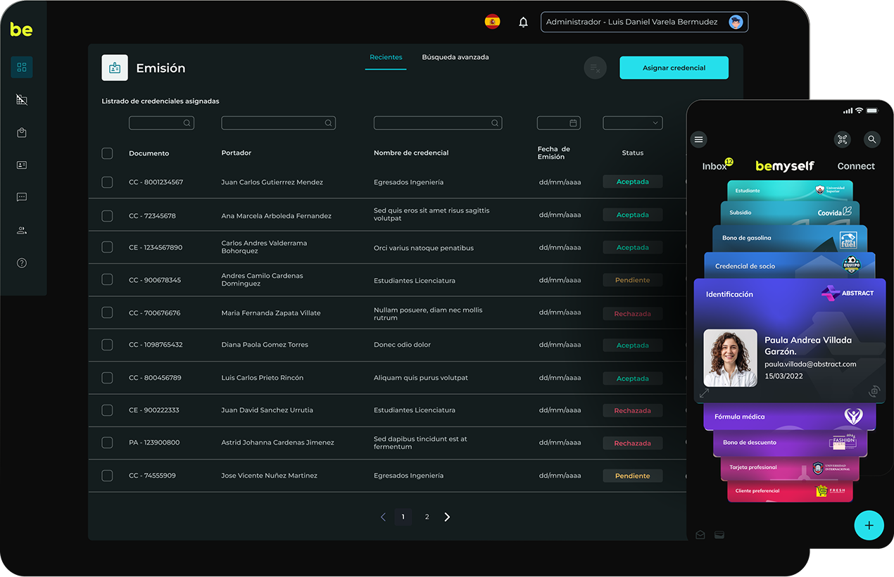 El portal desde donde tu organización opera la identidad digital