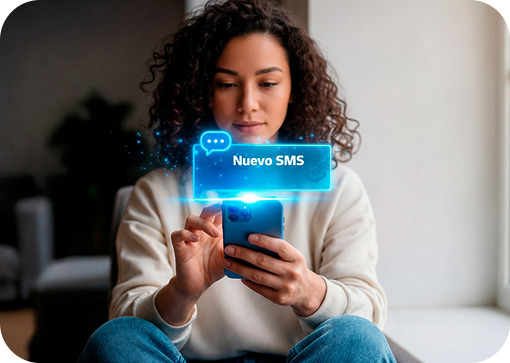 <p>Verificación via SMS con código OTP</p>