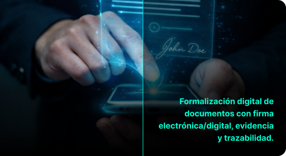 Firma de documentos y formalización digital